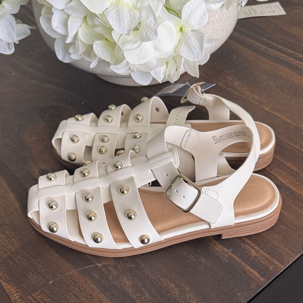 Stylish White Studded Sandals Universal Thread